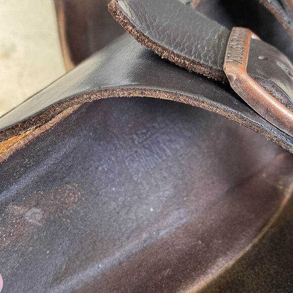 Birkenstock Arizona Soft Footbed Leather Sandals Unisex - Picture 12 of 15